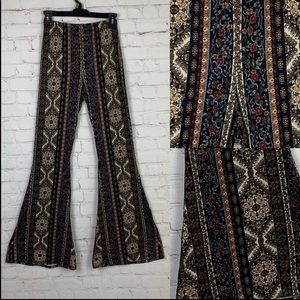 Windsor Boho Print Chillin Bell Bottom Pants